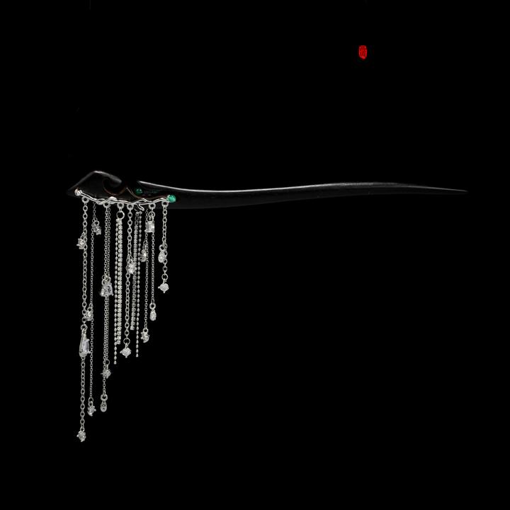 流露系列银色发簪 原创设计款新中式国风