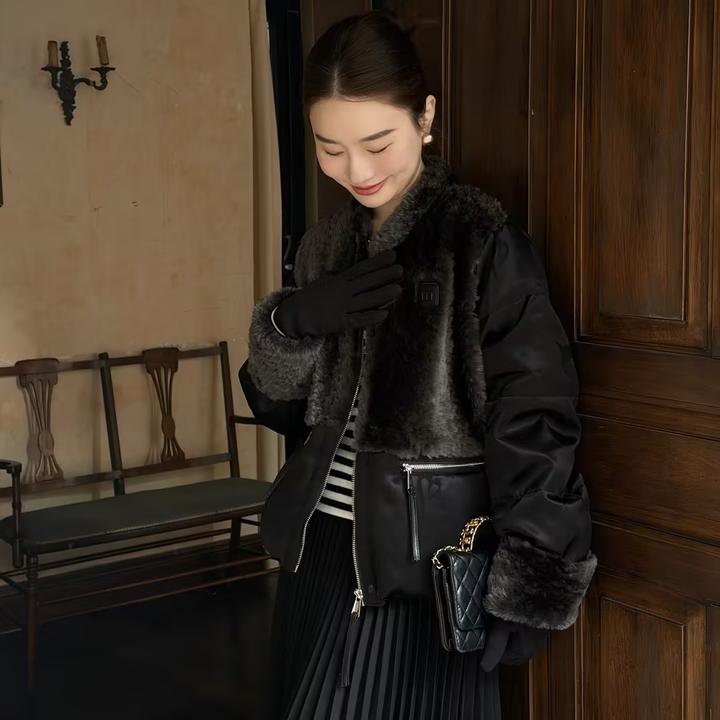 HELA AOMI “拉贡铜氨鹅”鹅绒铜氨丝57%+绵羊毛羽绒服CY5DC95207