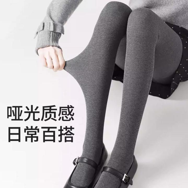 印像家竖条纹强压打底裤miu系厚黑穿搭显瘦漫画腿百搭裤袜打底袜