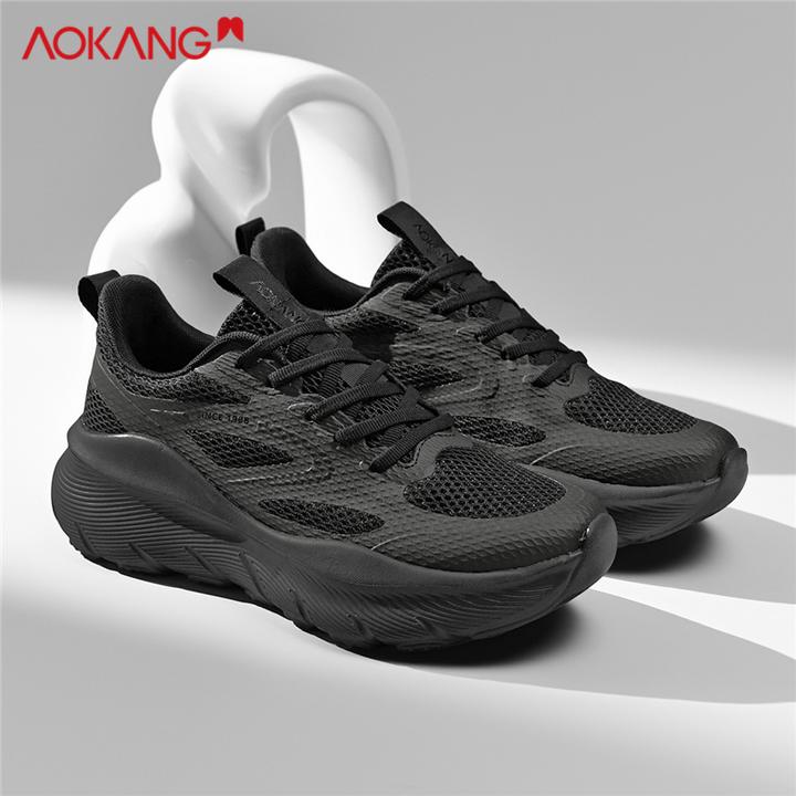 Aokang/奥康2025新款男士休闲男鞋网面飞织跑步运动鞋男跑鞋
