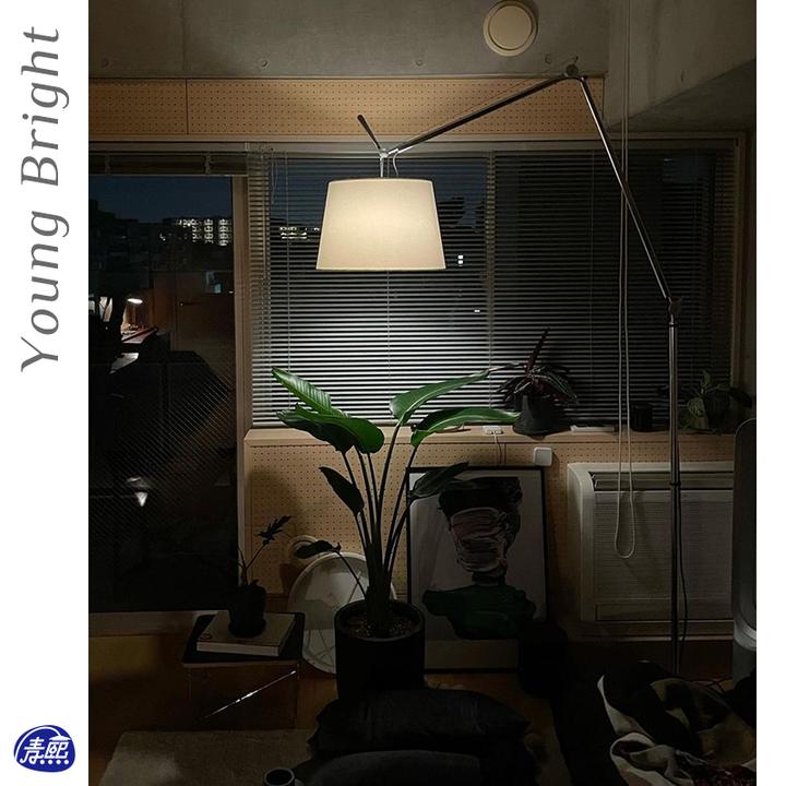 意大利 tolomeo摇臂中古客厅沙发旁落地灯卧室设计师氛围钓鱼灯