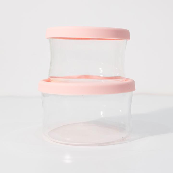 高太白（GTB）保鲜碗玻璃饭盒2只装带饭盒密封碗高硼硅玻璃耐高温