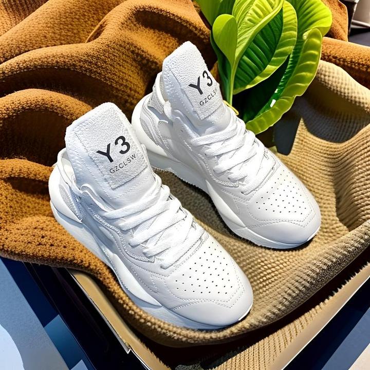 Y3GZCLSW秋季真皮白色情侣小白鞋女轻便百搭运动休闲超火老爹鞋男