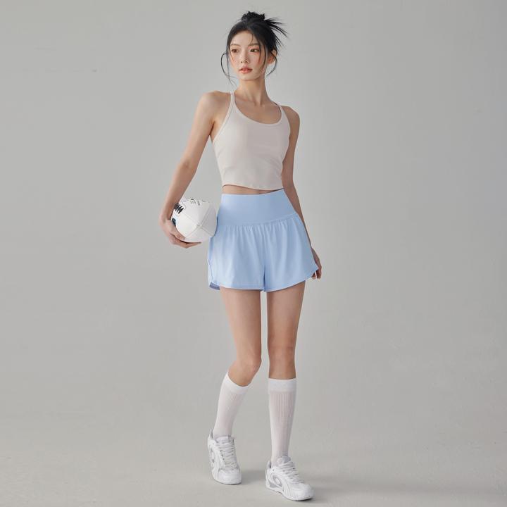 TEETKE防走光带袋运动短裤女速干透气跑步健身训练瑜伽服套装夏季