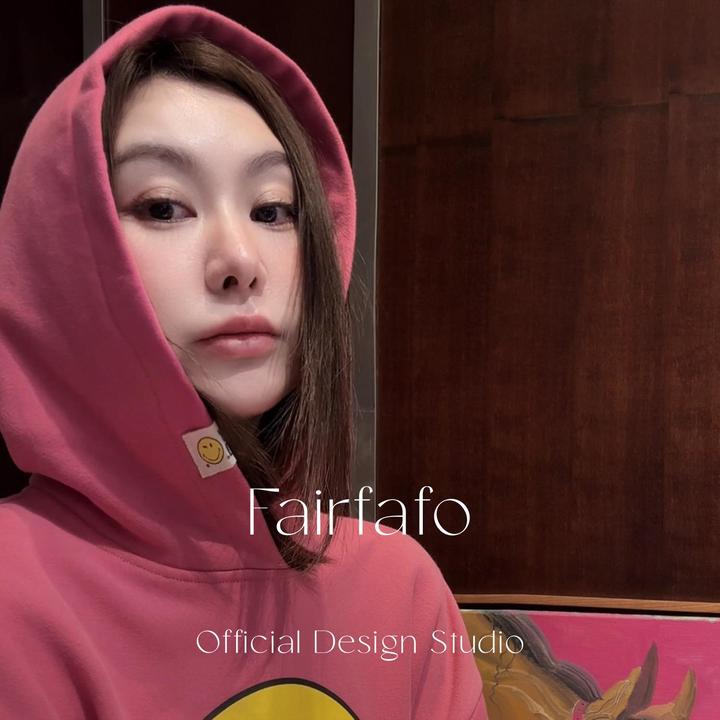 smiley【笑脸字母休闲卫衣】WYEL59102潮牌加绒时尚连帽秋冬卫衣