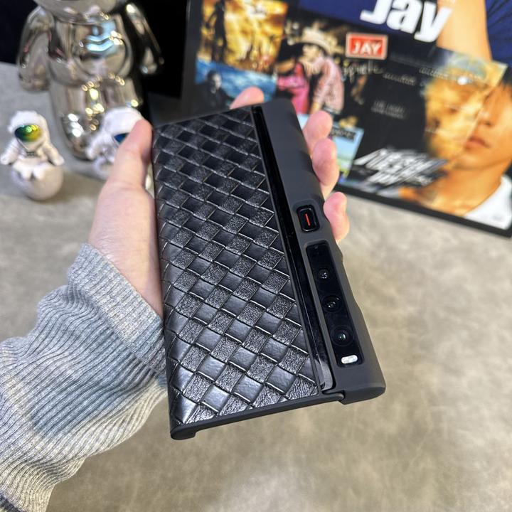 适用华为matexs2手机壳编织纹xs2超薄全包防摔外壳新款高档保护套