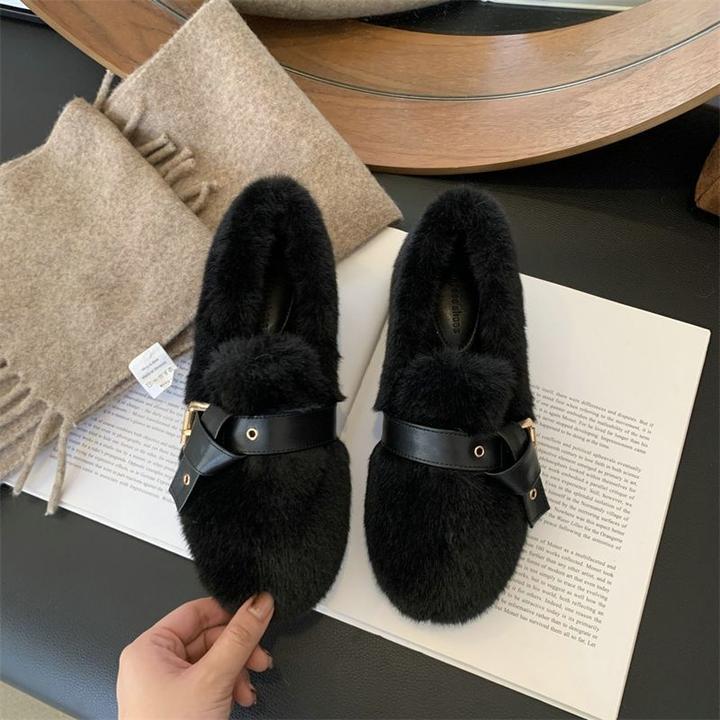 保暖高级感加绒棉鞋女2025新款增高白色毛毛鞋女秋冬外穿厚底