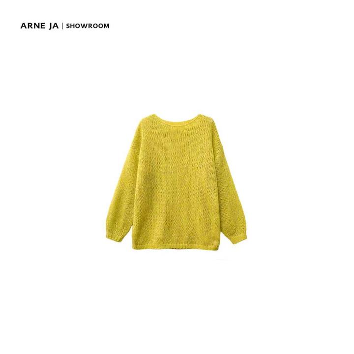 ARNE JA｜“手工系列”康赛妮山羊绒真丝珠片花纱针织上衣W7362288