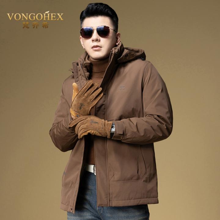 VONGOHEX男士羽绒服冬季新款可拆卸内胆三合一保暖加厚羽绒衣外套