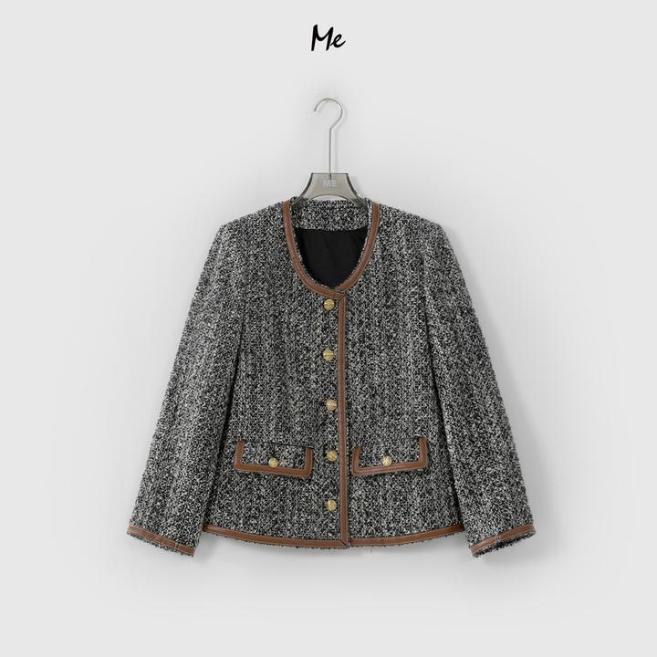 ME【小香】秋冬新女士款绵羊毛小香风外套MEQC1124