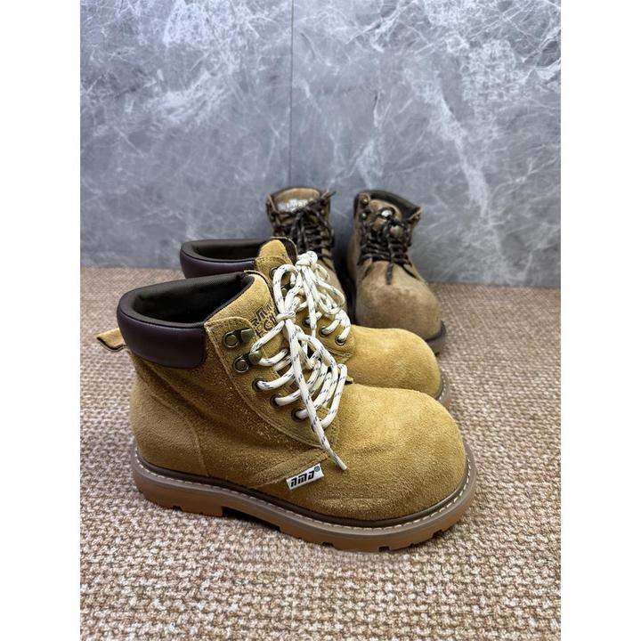 秋季女鞋百搭厚底高端休闲马丁摇摇中跟短靴女款2025新款爆款靴子