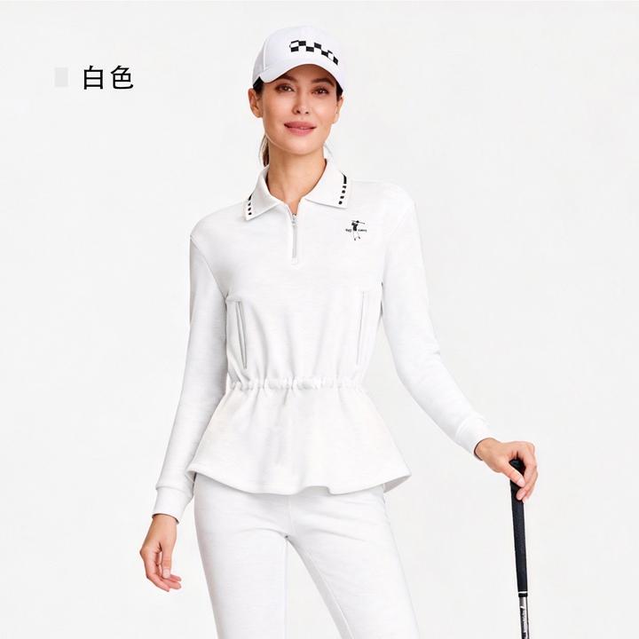 高尔夫女装新款运动长袖【风拂柔·球叙】休闲收腰时尚保暖上衣