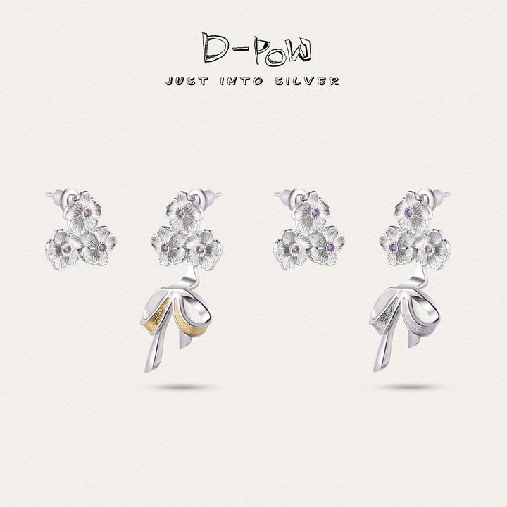 灯小炮 925银合成锆石耳饰 【繁花】手工高定点镶栀子花ab耳钉9429）