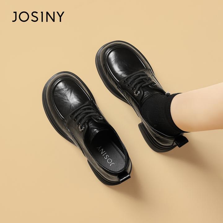 卓诗尼厚底乐福鞋女2025秋季新款英伦风粗跟jk制服小皮鞋百搭单鞋