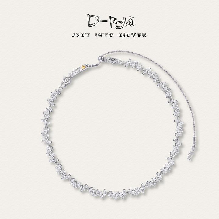 灯小炮 坠链均925银 荣登时尚芭莎唐草板块项链（50cm）(2580）