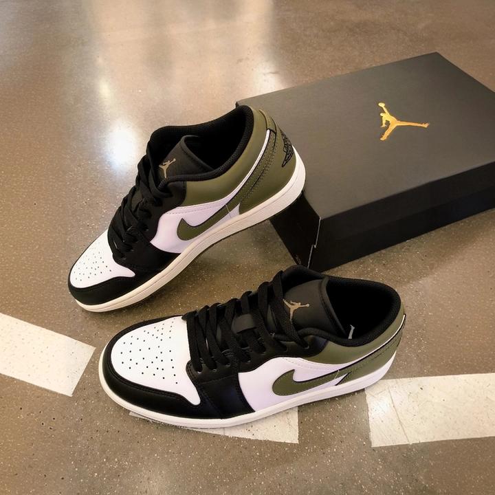 AIR JORDAN 1男女款低帮黑白绿复古篮球鞋低帮运动板鞋官方正品