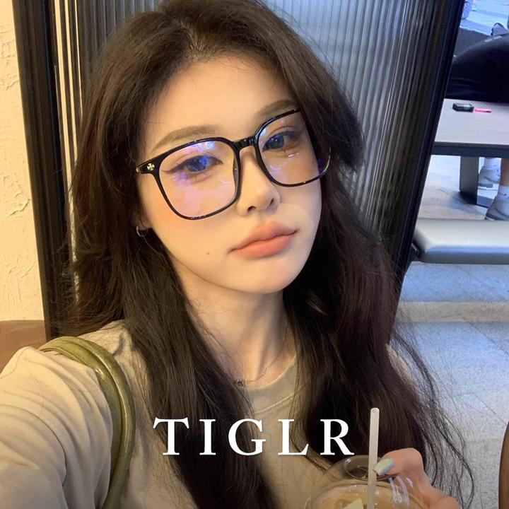 帝格勒复古黑框眼镜女近视可配度数素颜神器方框大脸显瘦眼睛框架