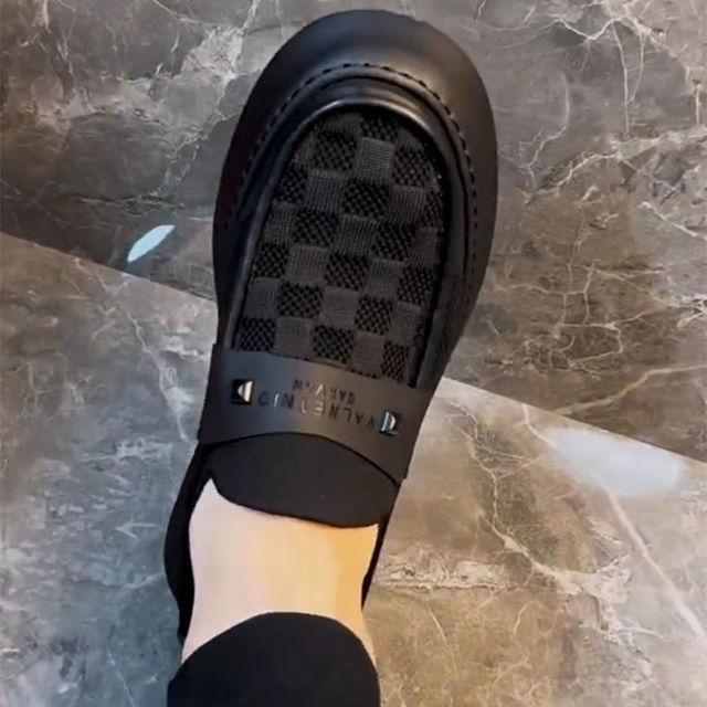 2024春夏季新款运动休闲板鞋厚底舒适防臭百搭简约懒人一脚蹬男鞋