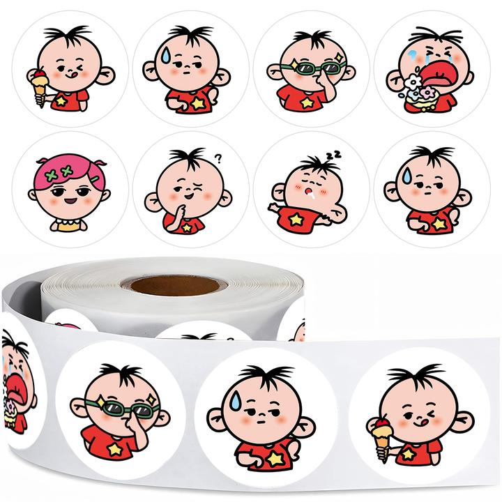 少羽可爱国漫大耳朵图图手帐胶带装饰贴画学生奖励卡通贴纸表情