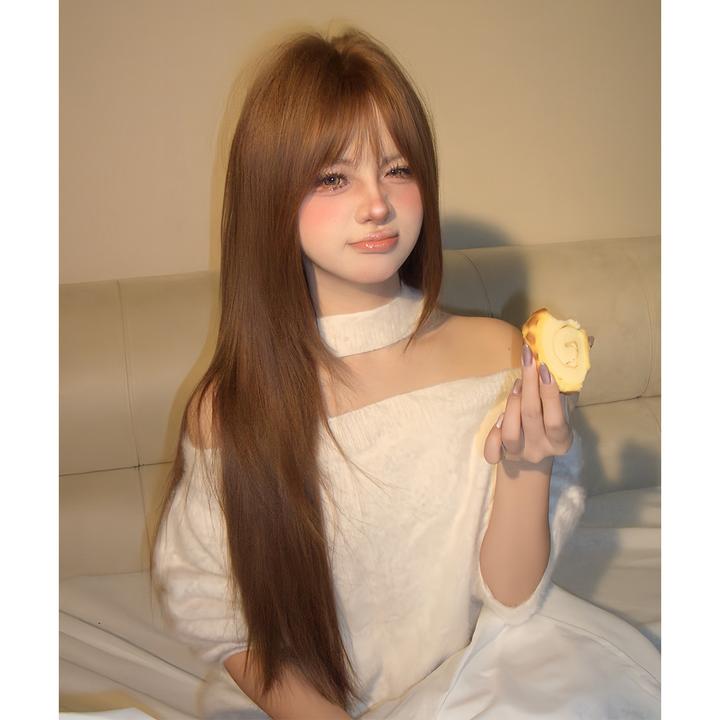 【早期baby同款】AG假发古早嫩模减龄显小全头套齐刘海碎修脸高层次