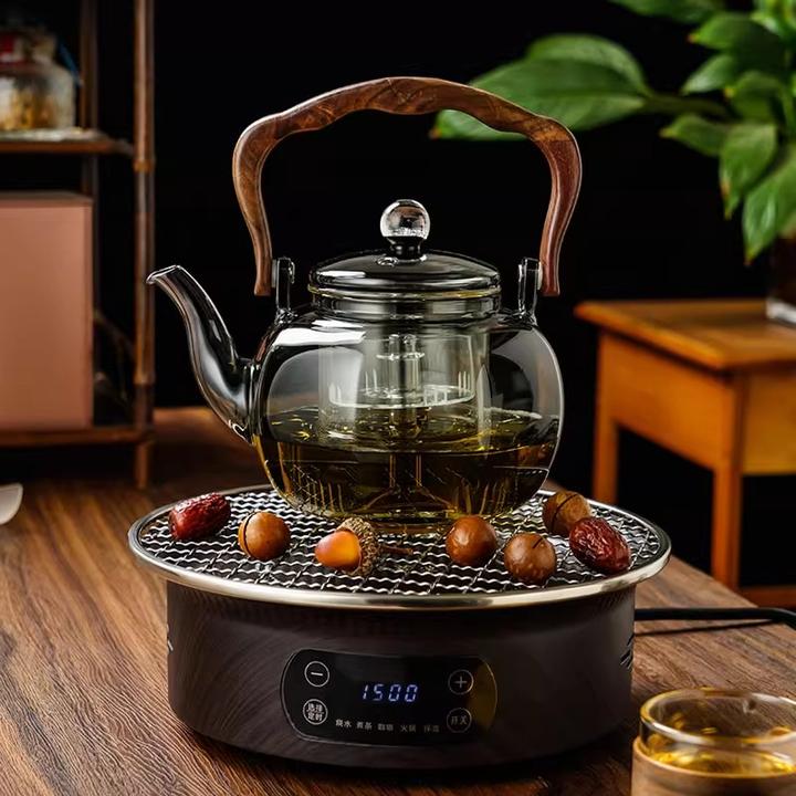 2025新款玻璃煮茶壶加热提梁壶家用烧水壶围炉煮茶茶具套装