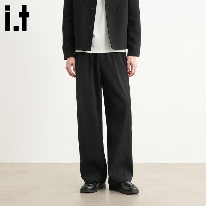 i.t:CHOCOOLATE直筒西裤男士2025秋冬新款潮牌宽松百搭垂感休闲裤
