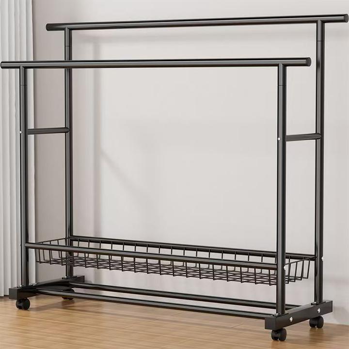 特粗特厚晾衣架衣架落地衣服立式架子家用卧室阳台挂衣架衣帽架