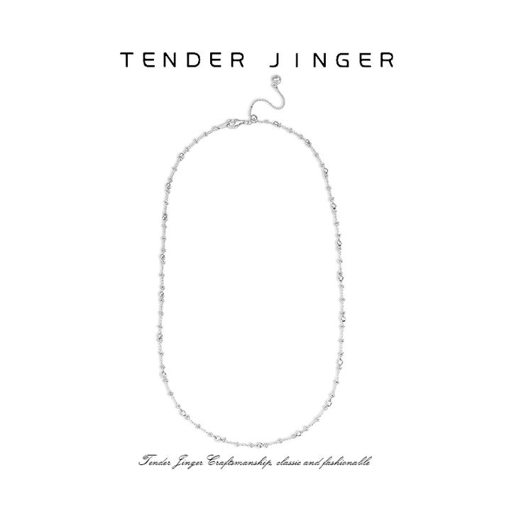 Tender Jinger 坠链均925银 25新款爆闪切面圆珠仙女链项链轻奢