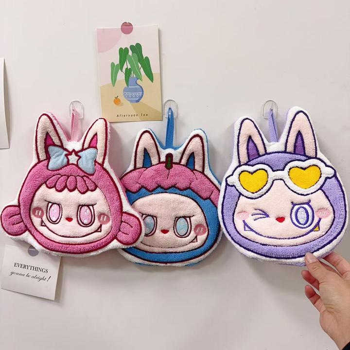 新款拉布布擦手巾厨房可爱可挂式手巾喜庆厨房不掉毛加厚吸水擦手