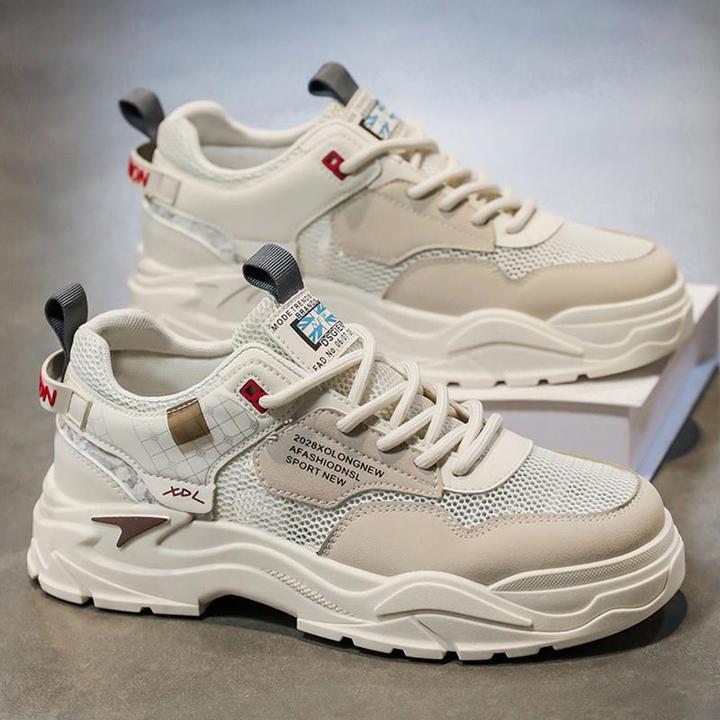 干净痞帅男鞋2025新款夏季青少年百搭休闲运动马丁靴网面透气厚底