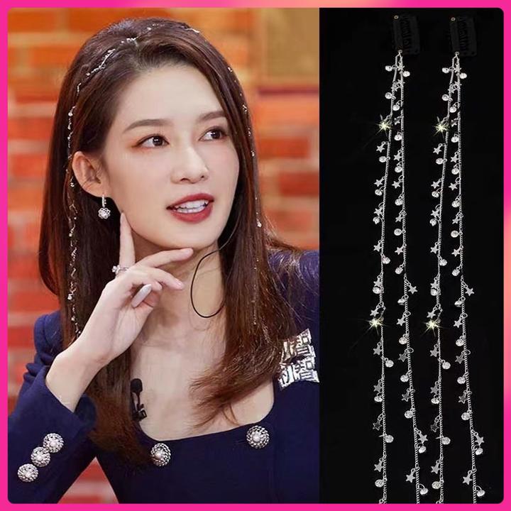 轻奢风李沁同款星星发饰合金对夹发卡女时尚编发头饰一件