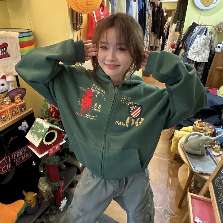 美式高街高级感字母刺绣印花连帽卫衣男女重磅宽松百搭帽衫上衣潮