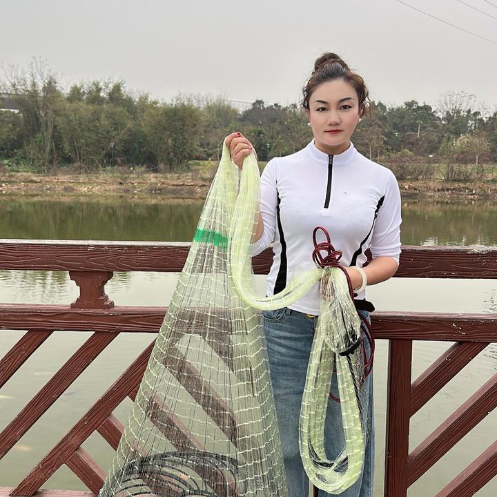 新手网花边齿轮大加重链条抓捕神器手抛网旋网撒网手抛网