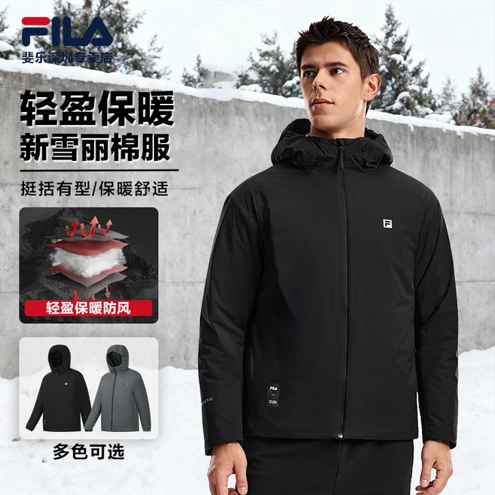 FILA斐乐男士【新雪丽棉服】冬季新款厚款保暖防风外套A11M611904F