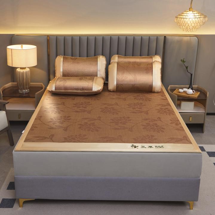 经典藤席夏季正反面两用冰丝凉席可折叠家用艾草双面席