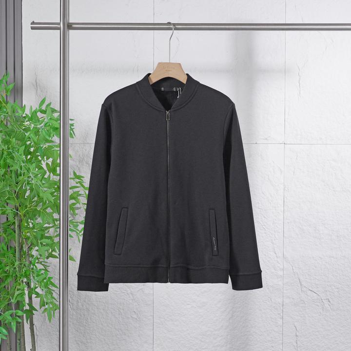 【退货补运费】秋季剪标款男士绵羊毛简约纯色针织夹克外套529485