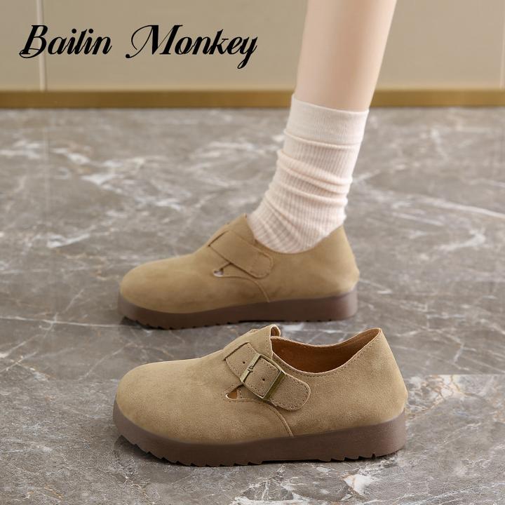 品牌厚底勃肯全包鞋女2025新款复古一脚蹬时尚软底百搭单鞋休闲鞋