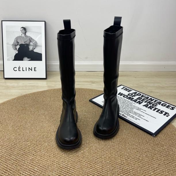 瘦瘦靴女长筒靴2025新款秋冬款靴子平底骑士靴高个子不过膝长靴