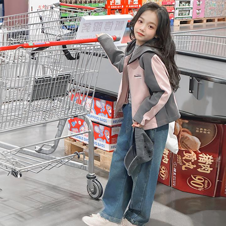 简约潮牌店铺儿童服装2025年款衣服女童装春秋装外套6-12岁高级感