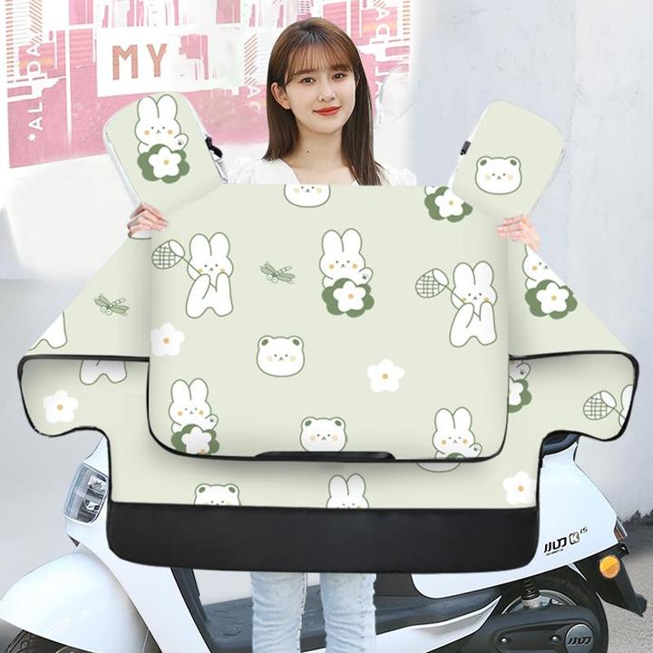 电动车挡风被双面防水冬天加绒加厚电瓶摩托车防风罩2024新款