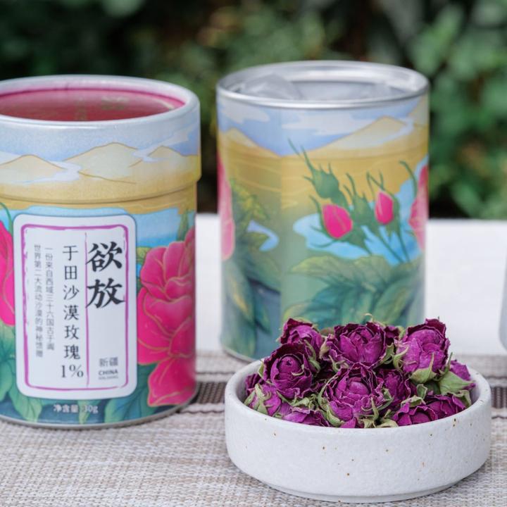 塔克拉玛干沙漠玫瑰花30g一罐沙漠玫瑰的好的状态采摘的玫瑰花