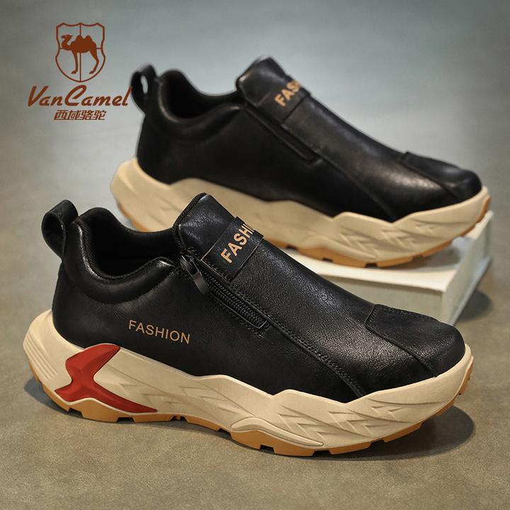 VANCAMEL/西域骆驼西域骆驼男士新款百搭防水潮流潮鞋厚底秋时尚