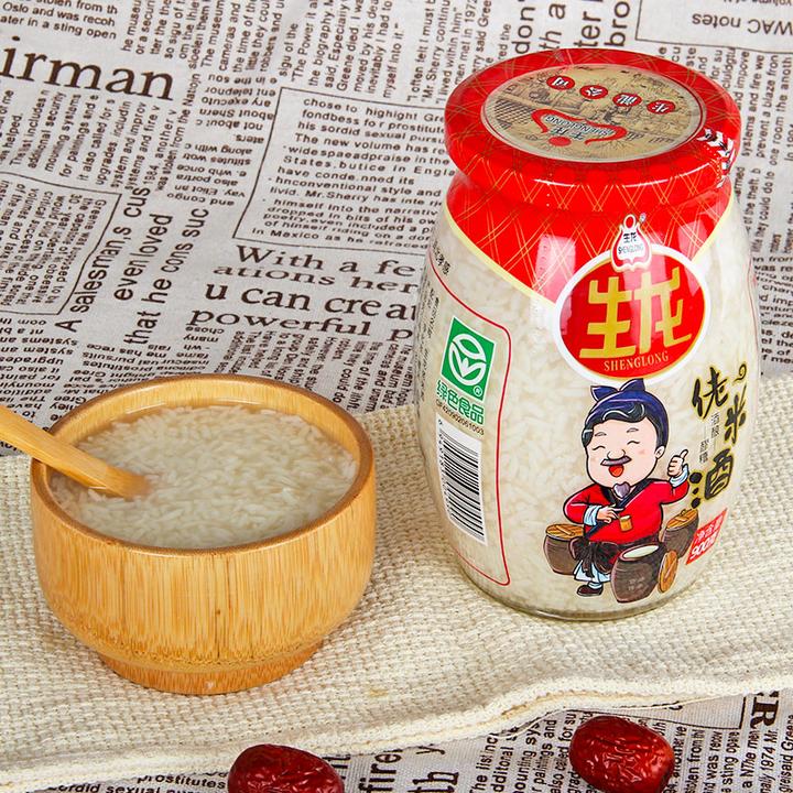 孝感生龙佬米酒醪糟糯米酒酿900g瓶装绿色食品农家自酿甜酒酿米酒