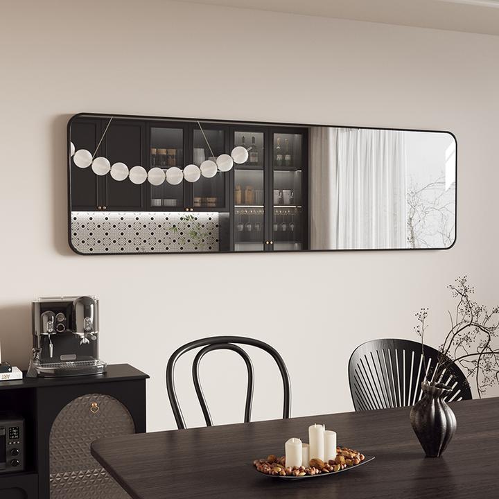 高级感全身镜家用卧室挂墙免打孔试衣镜高清壁挂不占空间穿衣镜子