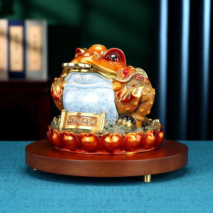 铜欣祥彩铜《八方来财金蟾》摆件客厅办公室收银装饰乔迁开业礼品