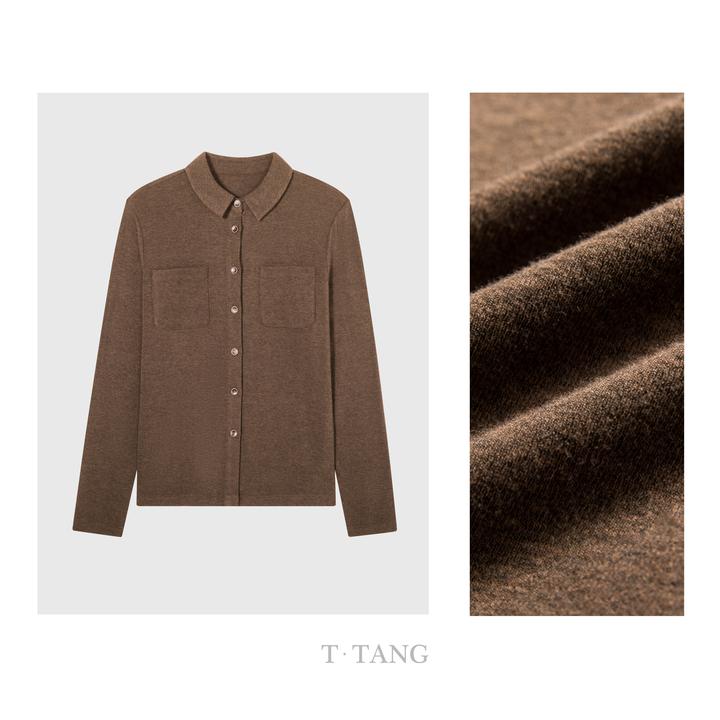 秋季新款260g精品螺纹棉休闲时尚百搭舒适亲肤衬衫【7178】9