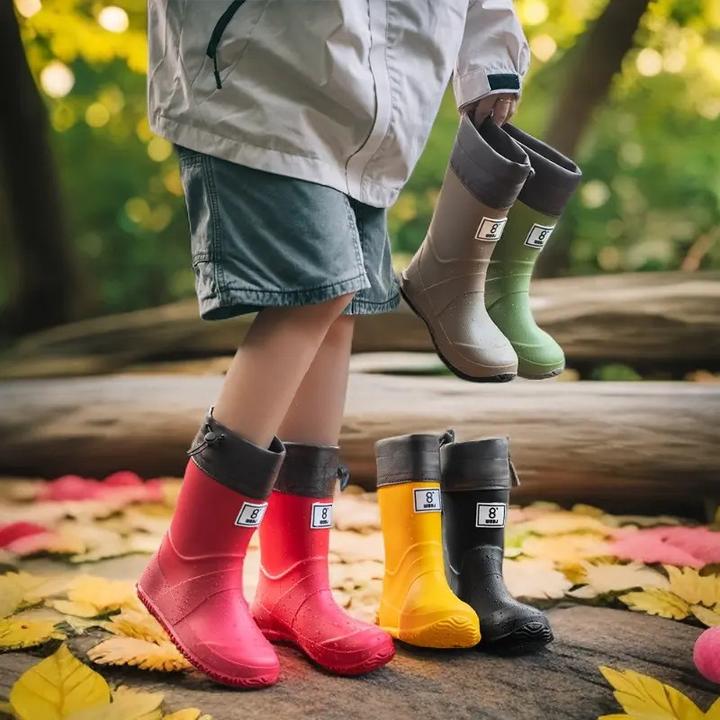 亲子儿童雨鞋户外登山钓鱼旅行轻量化便携式时尚百搭防护四季雨鞋
