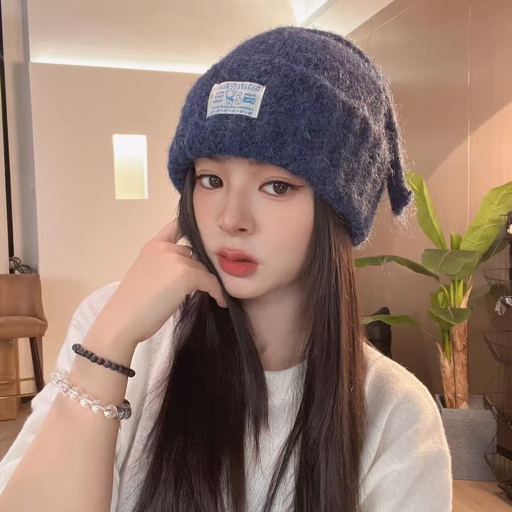 【卡通元素】冬季针织帽无檐秋冬帽子加厚日系秋冬季针织帽子