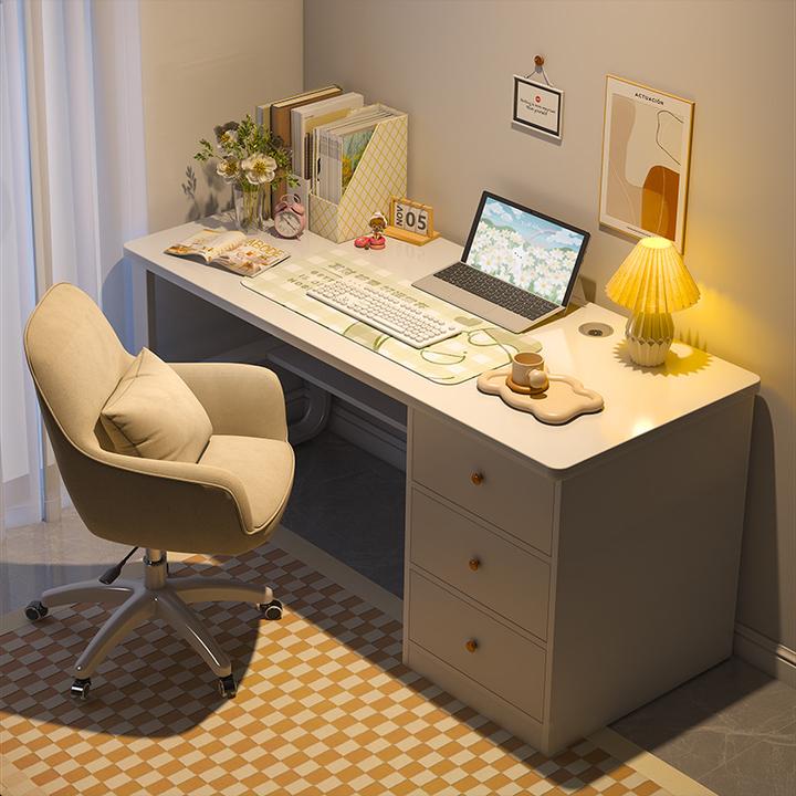 书桌台式家用学习桌子书架书柜一体桌卧室办公桌电脑桌台式写字桌