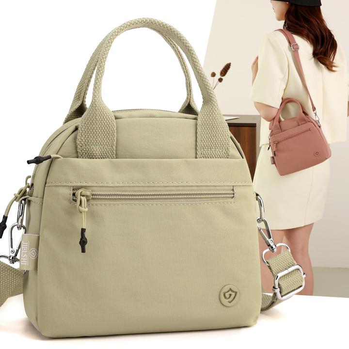 斜挎包包女牛津布撞色小方包手拎包新款防水帆布包日常通勤单肩包